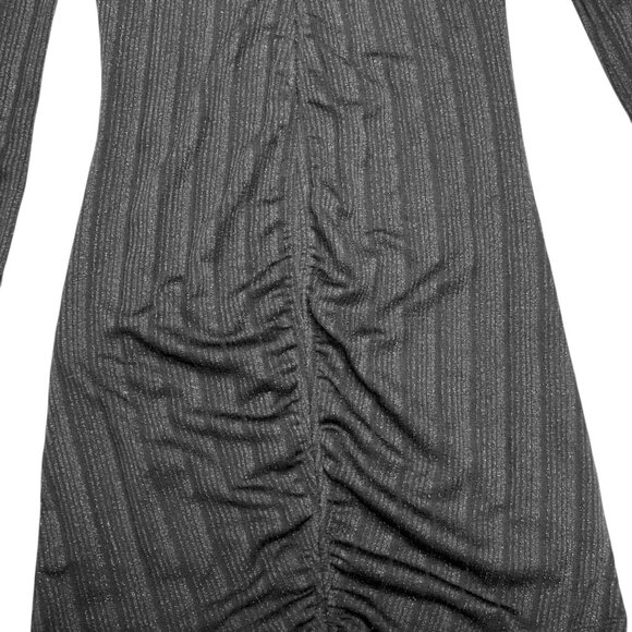 Lea & Viola Dark Metallic Cinched Bodycon Mini Dress - Picture 7 of 9